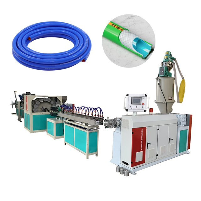 PVC Bahçe Hortum Yapma Makinesi Fiber Sarma Takviyeli Hortum Ünitesi Çiftlik Su İletim Plastik Ekstruderler
