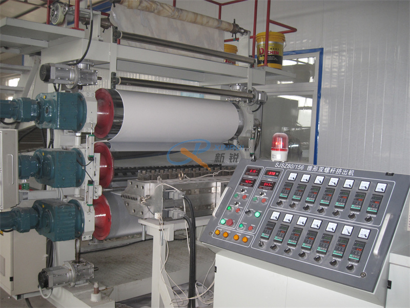 PVC mermer levha &uuml;retim hattı ekipmanları